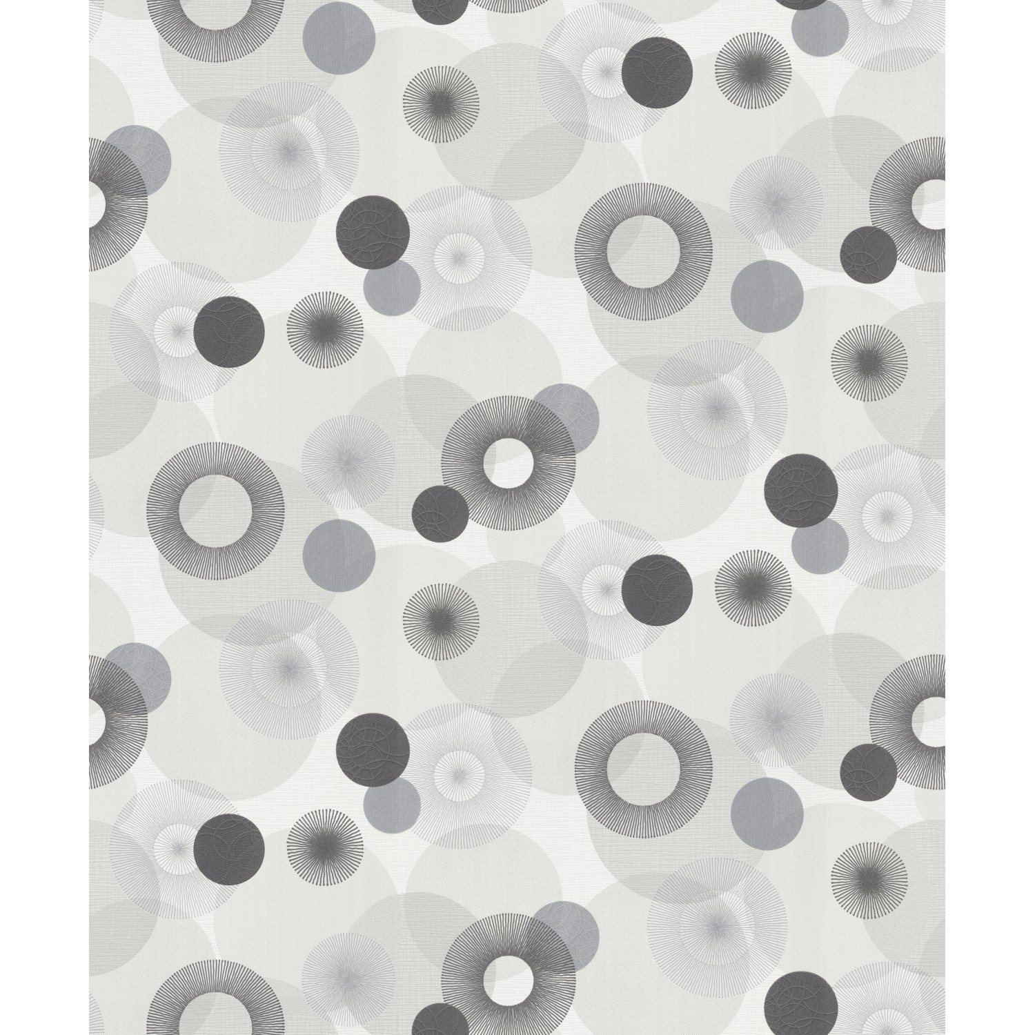 Erismann Vliestapete Novara Kreismotiv Grau FSC® günstig online kaufen
