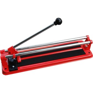 Roter Fliesenschneider 430 mm zum Zuschneiden von Fliesen.