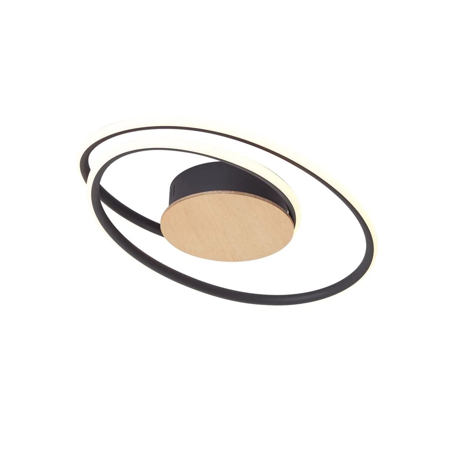 QAZQA Design Deckenleuchte Holz inkl  LED 3 Stufen Dimmbar Rowan
