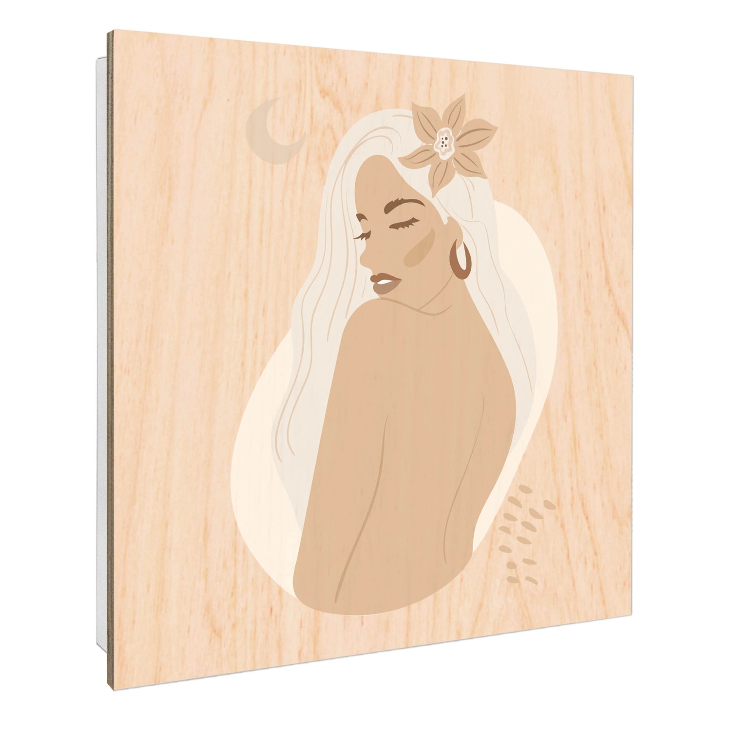 Banjado Großer Schlüsselbox Holz 30x30cm Weiß Scharnier Rechts 50 Haken Sch günstig online kaufen