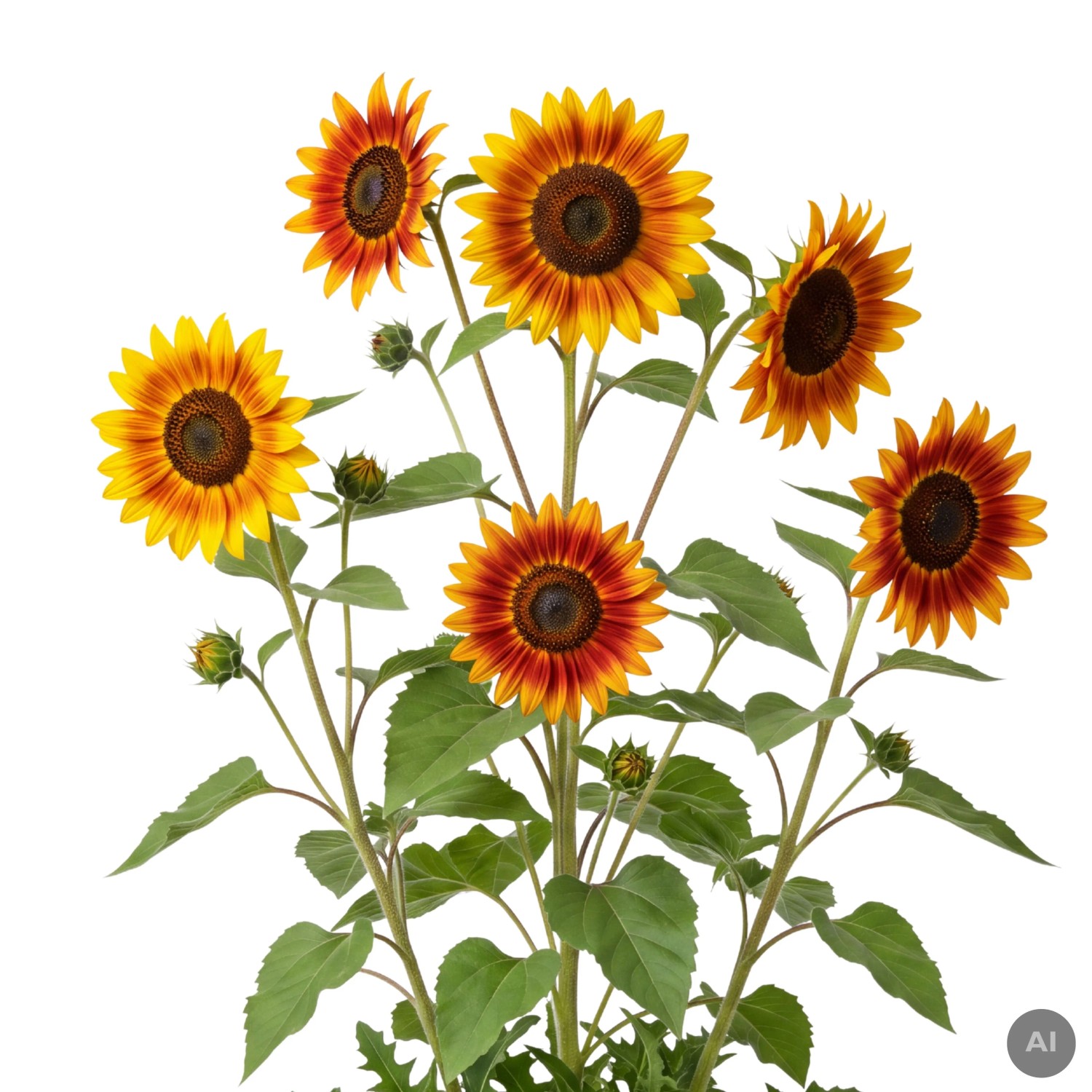LaCaTho Sonnenblume Selma Samen Helianthus Annuus 20 Samen Gelb-Rot Blüten