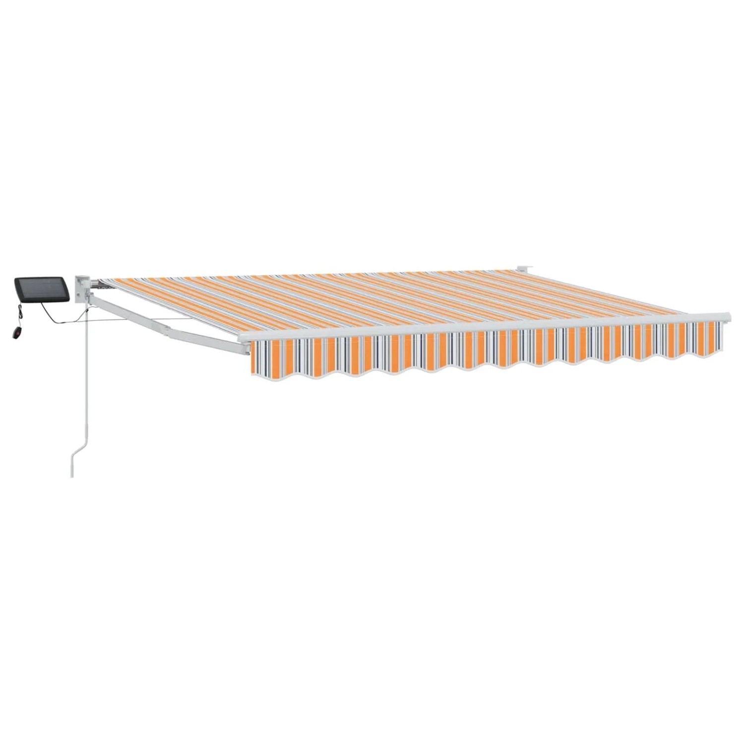 vidaXL Manuelle Gelenkarmmarkise mit LEDs Blau und Orange 3,5 x 2,5 m 3419275