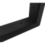 Schwarze, matte HEVVA Waschtischhalterung LAHN aus Metall, L-förmig, mit Bohrlöchern für stabile Wandmontage.