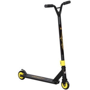 HOMCOM Stuntscooter in Schwarz/Gold: Aluminium-Scooter für Stunts und Tricks.