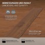 ML-Design Vinylboden Roteiche Braun, selbstklebend. Detailaufnahme einer einzelnen Diele.