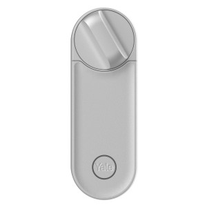 Yale Linus L2 WLAN Türschloss in Silber für Smart Home Sicherheit.