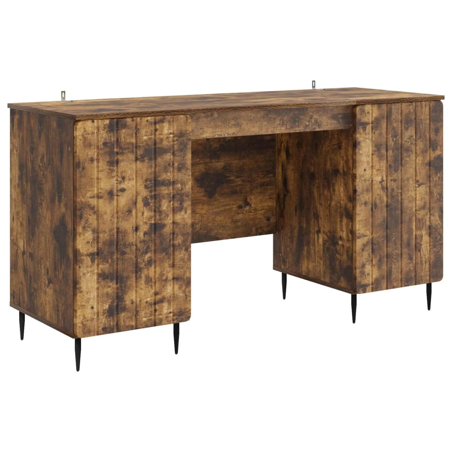 vidaXL Schreibtisch Geräucherte Eiche 142,5 x 50 x 75 cm Holzwerkstoff 3414590