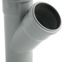 Marley HT-Einfachabzweig DN 90/90, 45 Grad, für Abwasserleitungen im Gebäude, staubgrau.