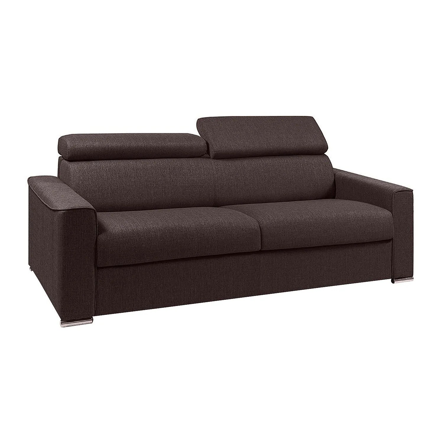 Vente-unique Schlafsofa Vizir Schokoladenbraun 216 cm