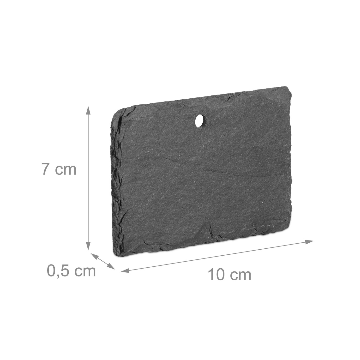 Relaxdays Pflanzenschilder Schiefer Anthrazit Wetterfest 7 cm x 10 cm x 0,5 cm_4