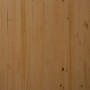Detailansicht von honigbraunem Kiefernholz mit Maserung und Ästen, Material des vidaXL Rollschranks.