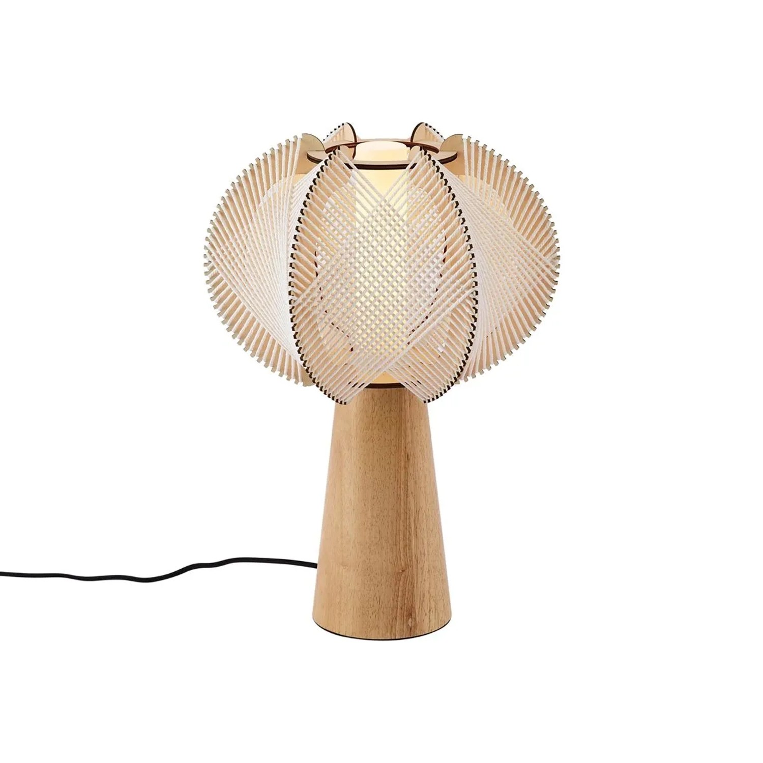 QAZQA Japandi Tischleuchte Beige 45 cm Gertie