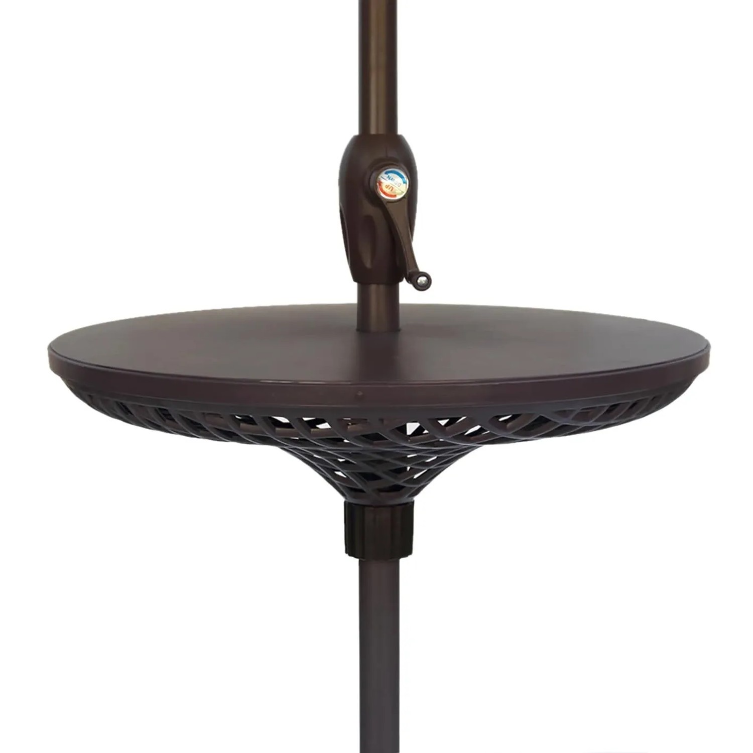 DELUKE Gartentisch LINUS Für Sonnenschirm Kunststoff Schwarz 58,5x58,5x18cm Terrassentisch Wetterfest Outdoor Tisch