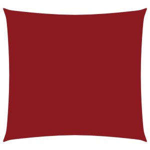 Rotes quadratisches Sonnensegel aus Oxford-Gewebe, 2,5x2,5 m, wasserfest und UV-beständig für den Garten.