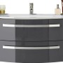 Pelipal Waschbeckenunterschrank Serie 4005, steingrau, 115 cm breit, mit zwei Schubladen und Softclose.