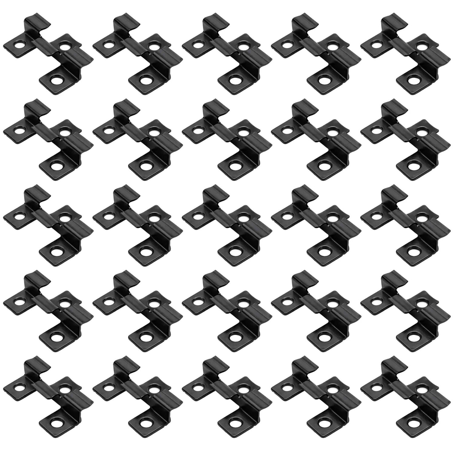 Wiltec 50X Edelstahl Clips 6Mm Terrassen Dielen Montageclips Klammer Schwarz