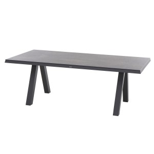 Rechteckiger Siena Garden Gartentisch Tirana, Titan, 100x200 cm, mit robustem Aluminiumgestell.