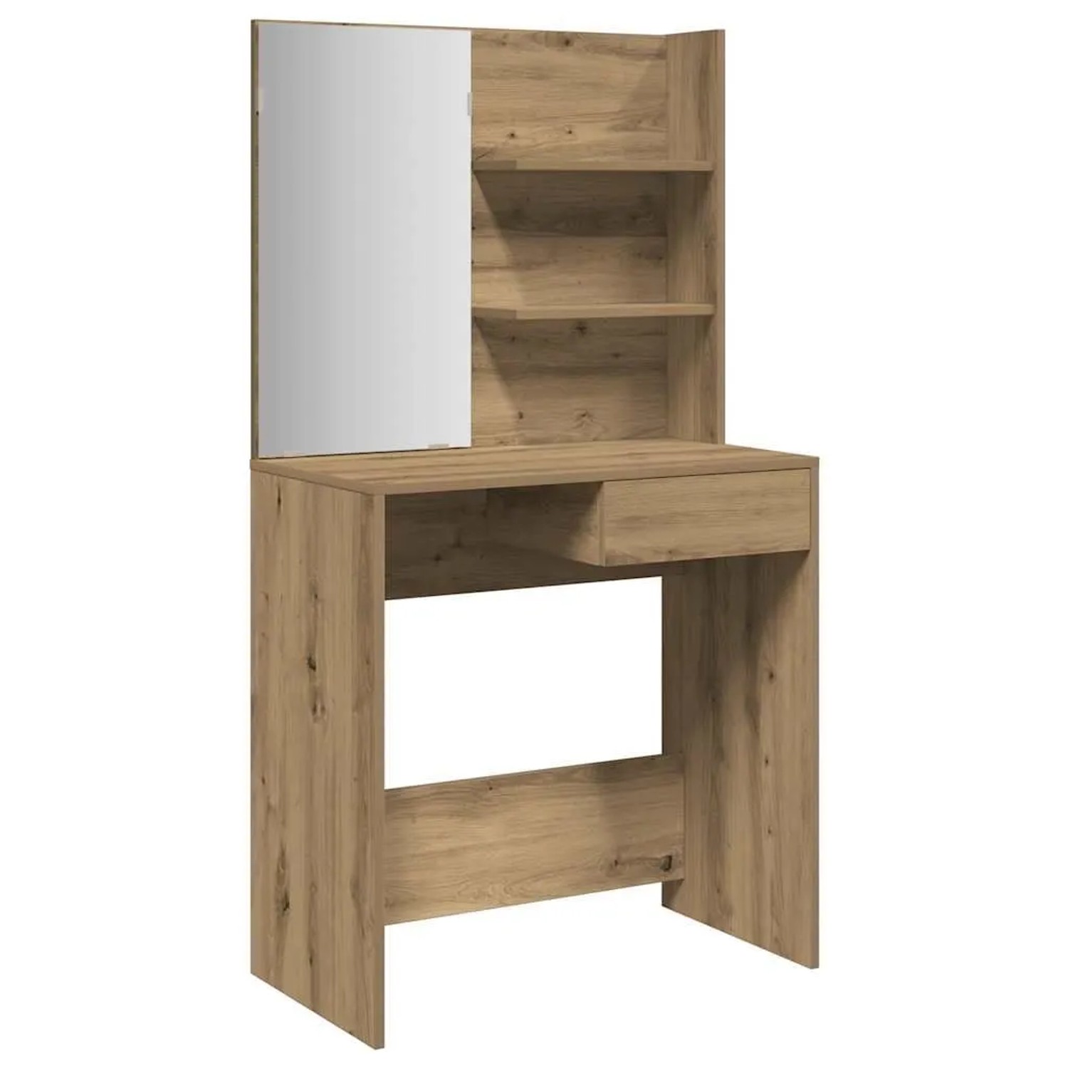 vidaXL Schminktisch mit Spiegel Artisan-Eiche 74,5x40x141 cm 857008