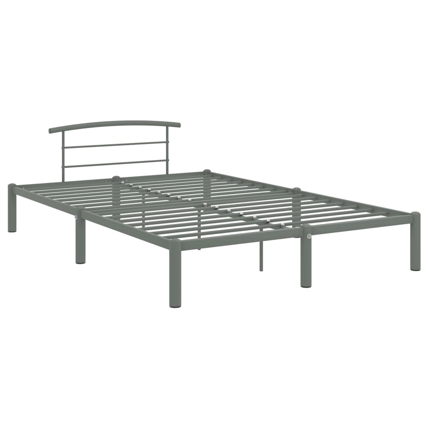 Bettgestell Grau Metall 120x200 Cm günstig online kaufen