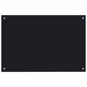 Schwarze DELUKE Küchenrückwand aus Glas, 90x50 cm, als Spritzschutz und Wandverkleidung.
