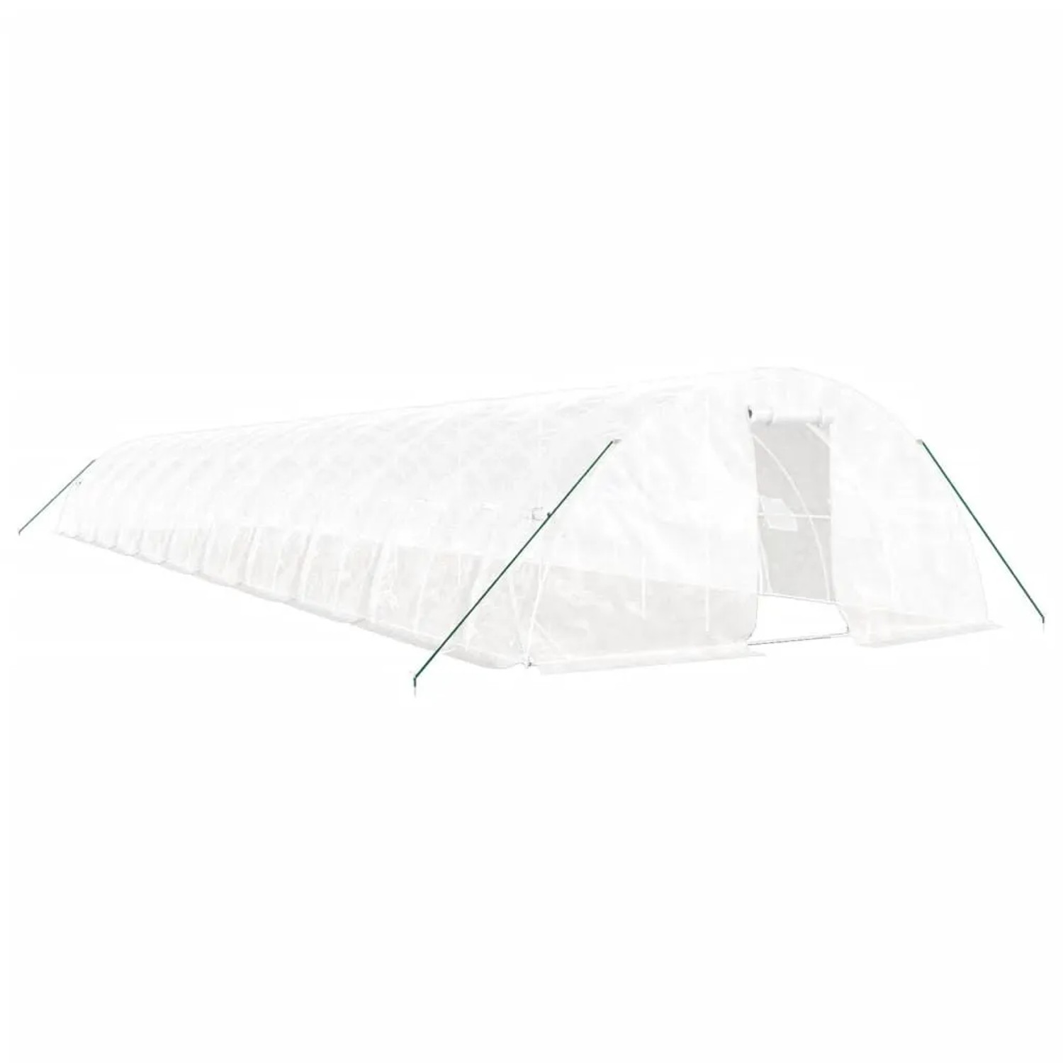 vidaXL Gewächshaus mit Stahlrahmen Weiß 110 m² 22x5x2,3 m 3188103
