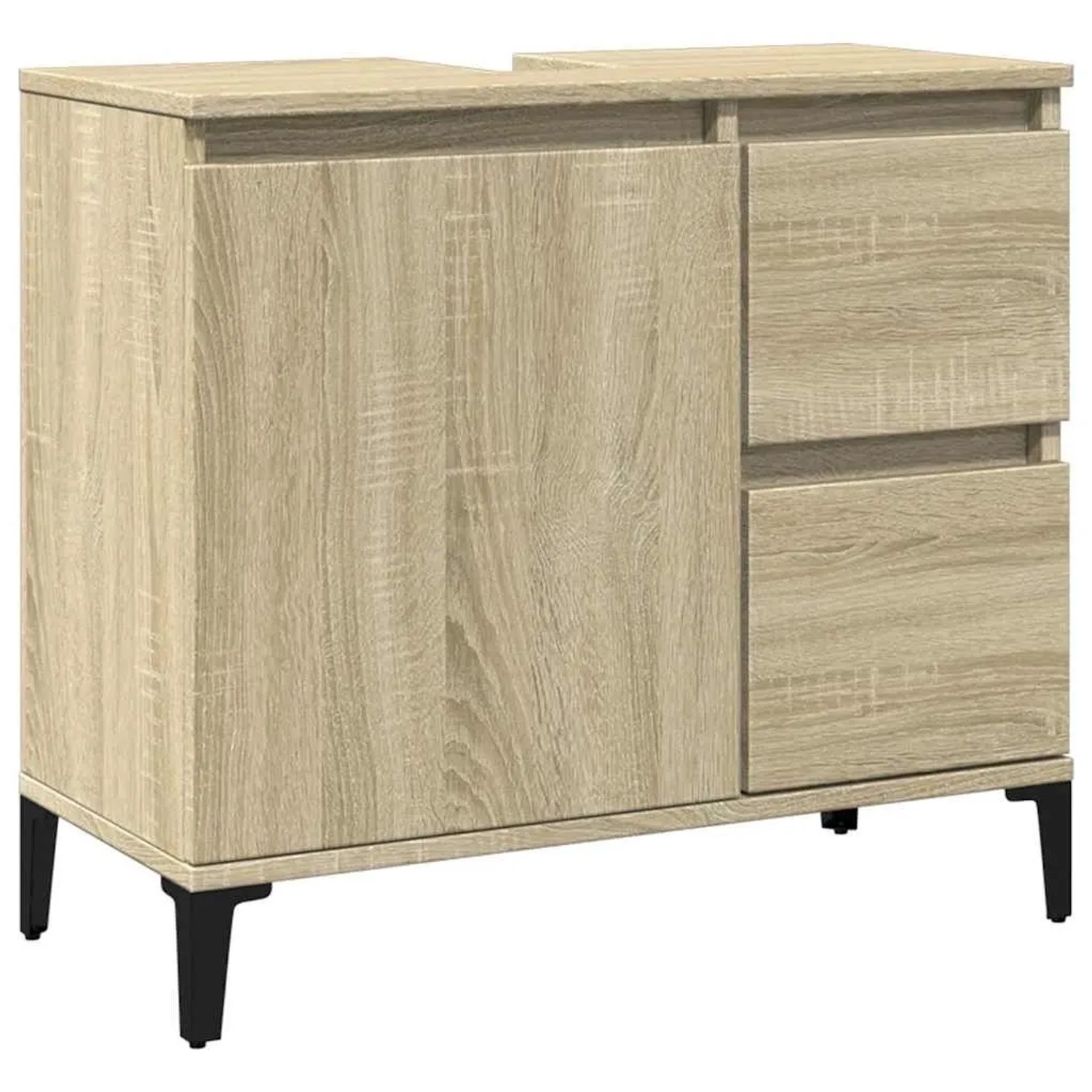 vidaXL Badschrank Sonoma-Eiche 65x33x60 cm Holzwerkstoff 847405 günstig online kaufen
