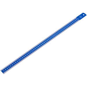 Blaues LUX Schneid- und Messlineal, 50 cm, Classic, für präzises Messen und Anreißen.