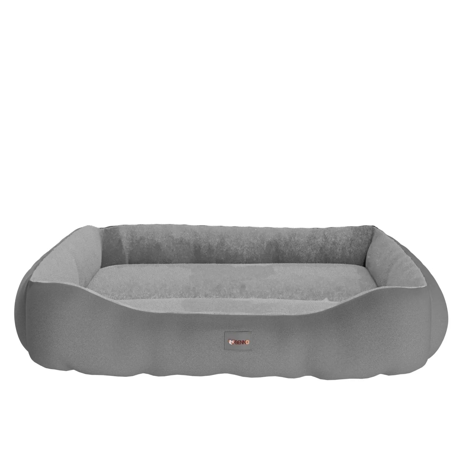 Anthrazitfarbenes Benno Hundebett Sammy, 80x65x17 cm, mit erhöhtem Rand.