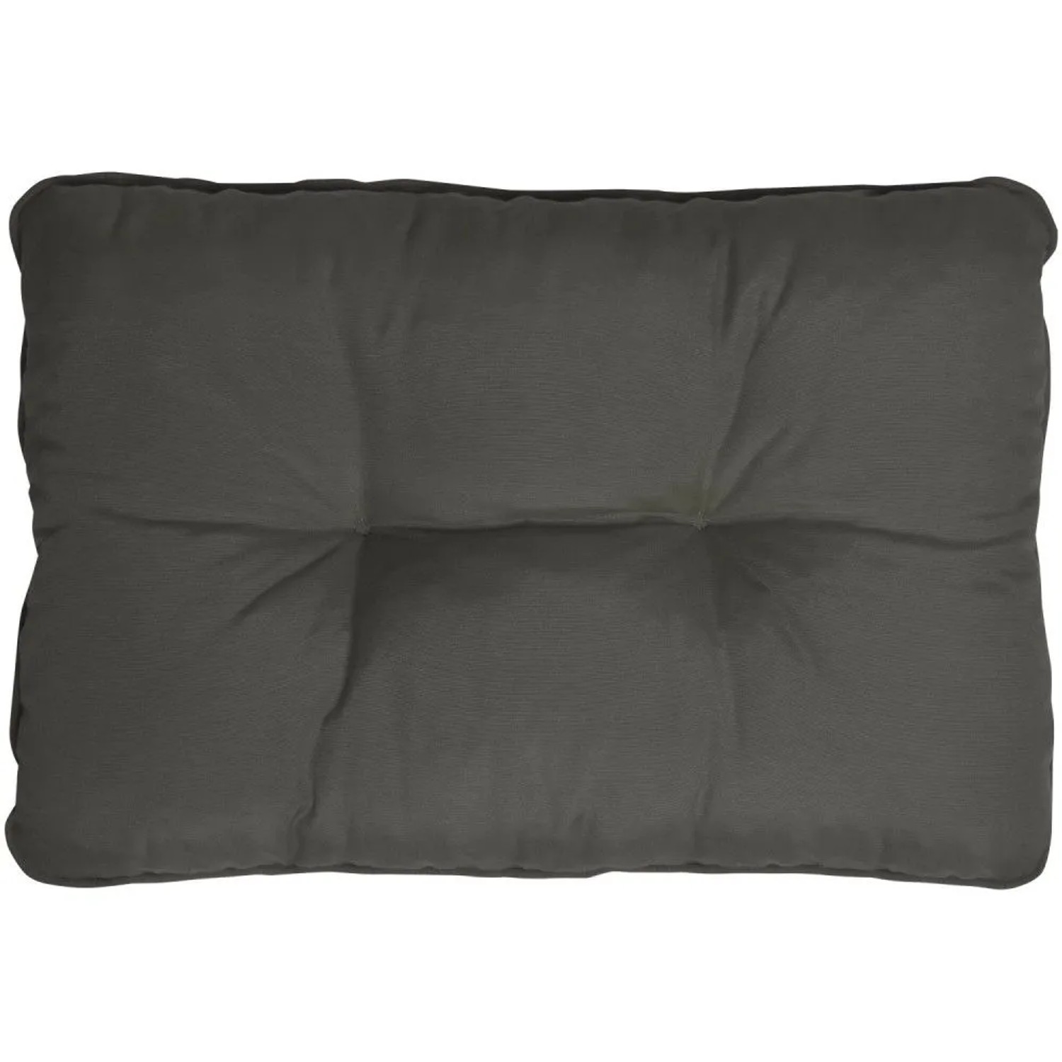 Beautissu Flair Loungekissen Outdoor Rücken 50x40x12cm Graphitgrau