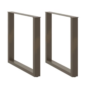 vidaXL Esstischbeine U-Form 2 Stk Naturstahl 90x72-73 cm Stahl 4013195
