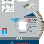 Bosch X-Lock Diamanttrennscheibe 125 mm in Verpackung. Metallische Scheibe für Winkelschleifer, Keramik, saubere Schnitte.