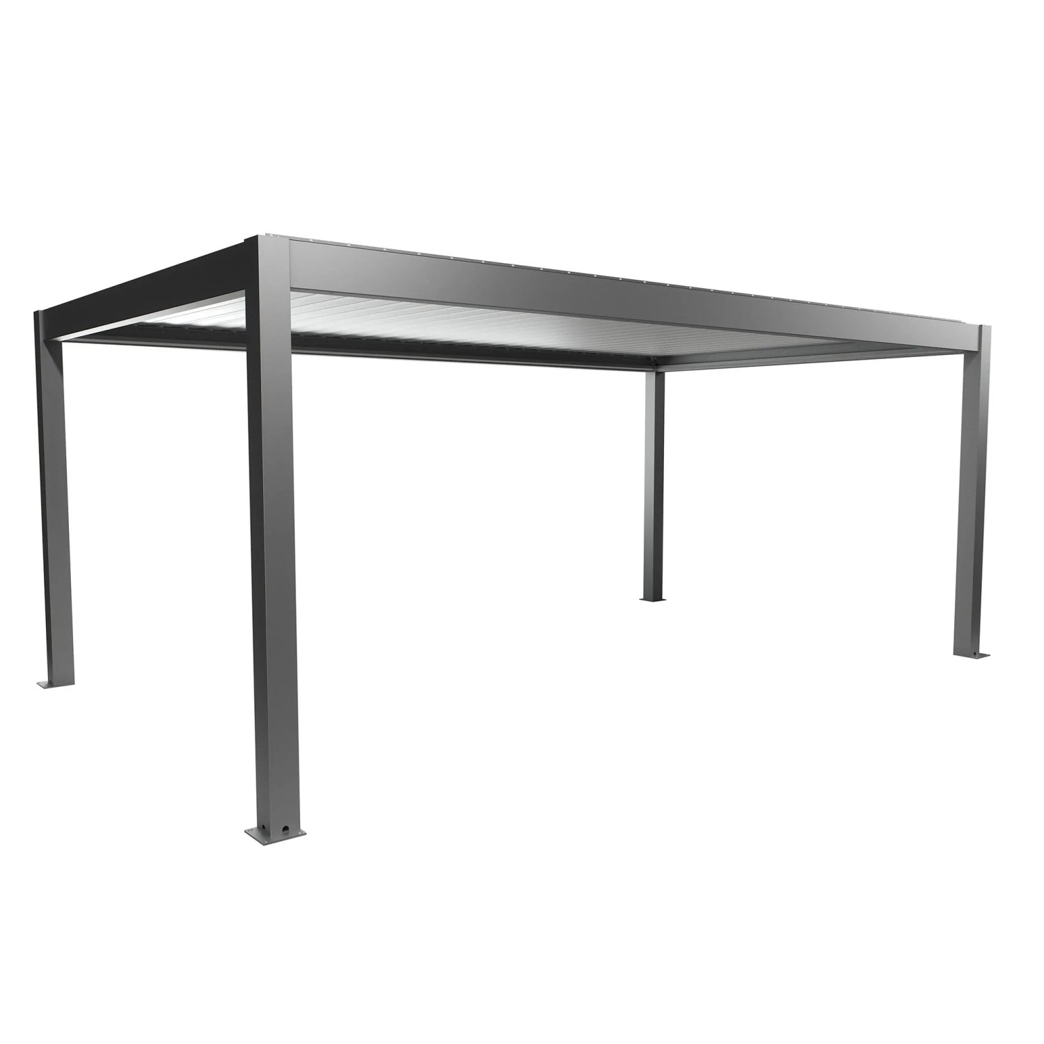 Biohort Pergola 6 m x 3,5 m Quarzgrau-Metallic/Silber-Metallic