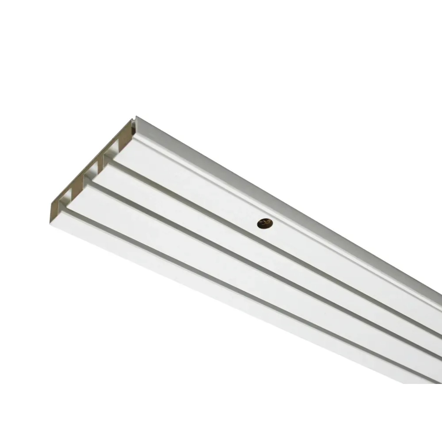 Weiße Gardinia Vorhangschiene, 3-läufig, 150 cm, für Gardinen und Vorhänge.