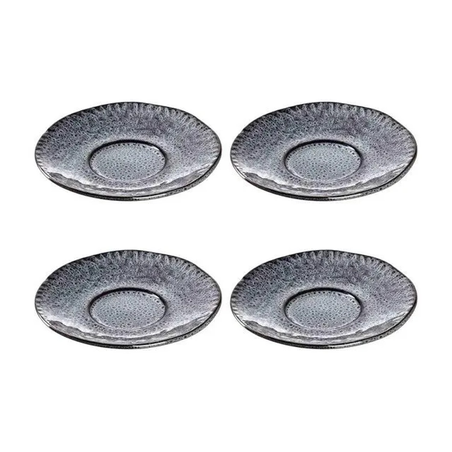 Leonardo Matera Kaffeeuntertassen 15 cm 4er Set Anthrazit