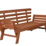 Garten Pleasure Gartenbank Rincon aus Eukalyptusholz mit Auflage, braun-grau.