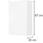 Held Möbel Hängeschrank Salerno, 40 cm, matt Weiß/Wotaneiche, Bad-Hängeschrank