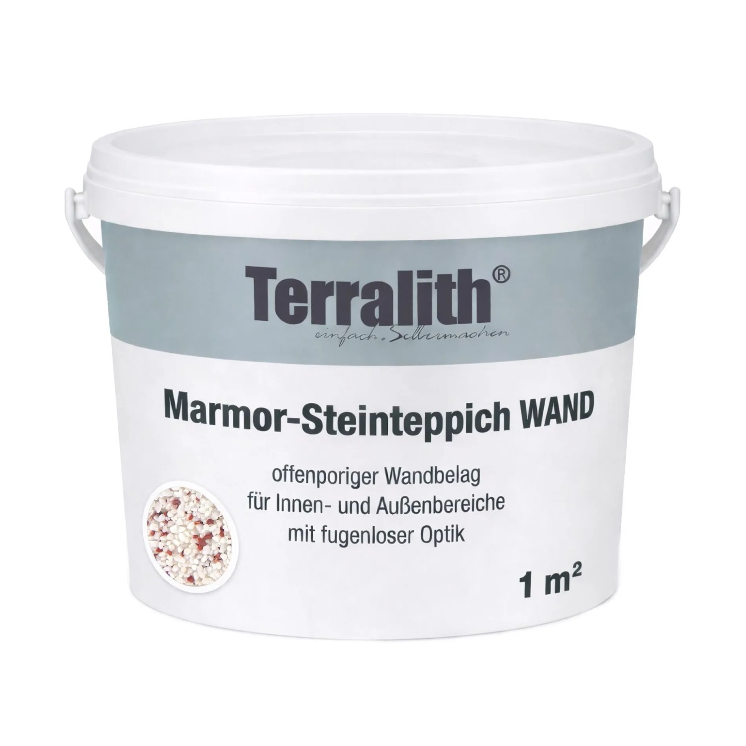 Terralith Edelsteinteppich Wand Jaspis Bianco für 1 m²