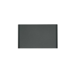 Moderne, graphitfarbene EASYLIGHT Wandleuchte aus Metall, 25 cm breit, indirekte Beleuchtung.