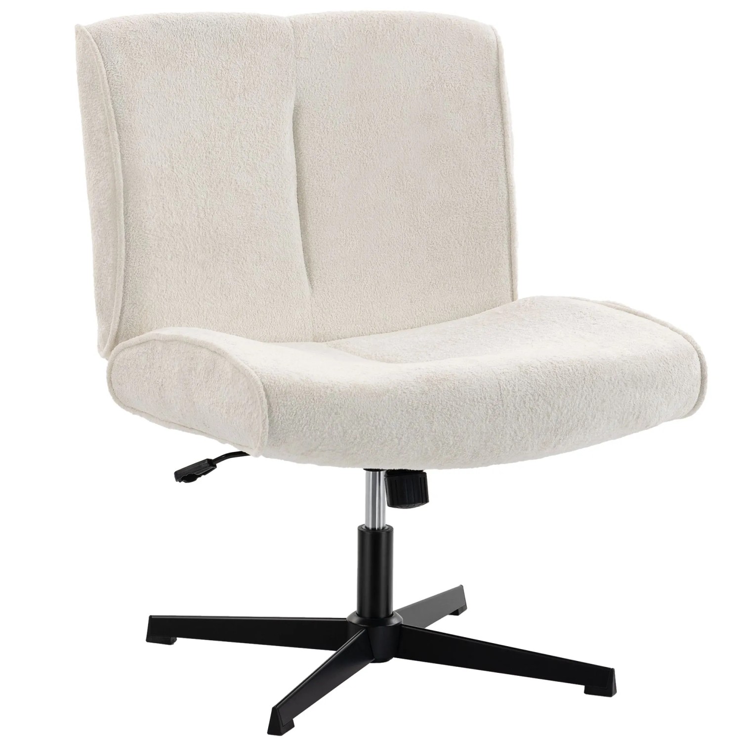 HOMCOM Sessel Polyester 75L x 63B x 82-90H cm Cremeweiß