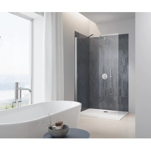 pianura Duschwanne Emilia, 120x100 cm, Mineralguss mit Antirutsch, bodenebener Einbau.