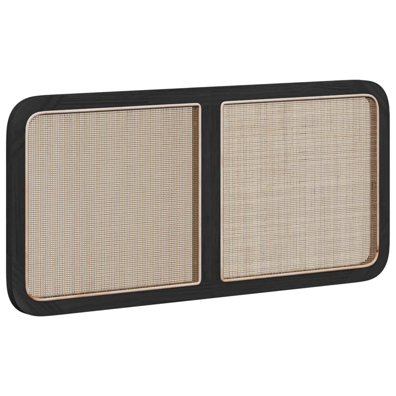 vidaXL Kopfteil mit Kopfteil Schwarz 120 x 55 x 3 cm Rattan 42011569