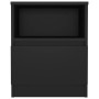 Schwarzer vidaXL Nachttisch (40x40x50 cm) mit Schublade und Ablage aus Holzwerkstoff.
