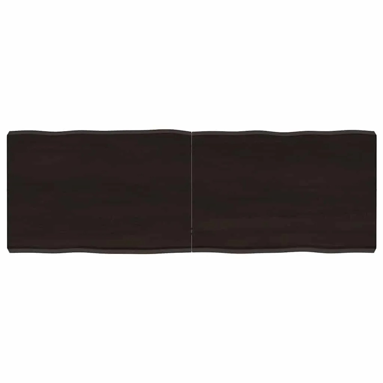 vidaXL Tischplatte 120x40x2-6 cm Massivholz Behandelt Baumkante 364023