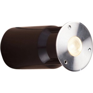 Heissner SMART LIGHT Bodeneinbaustrahler, 3W, warmweiß, Edelstahl für Teich und Garten.