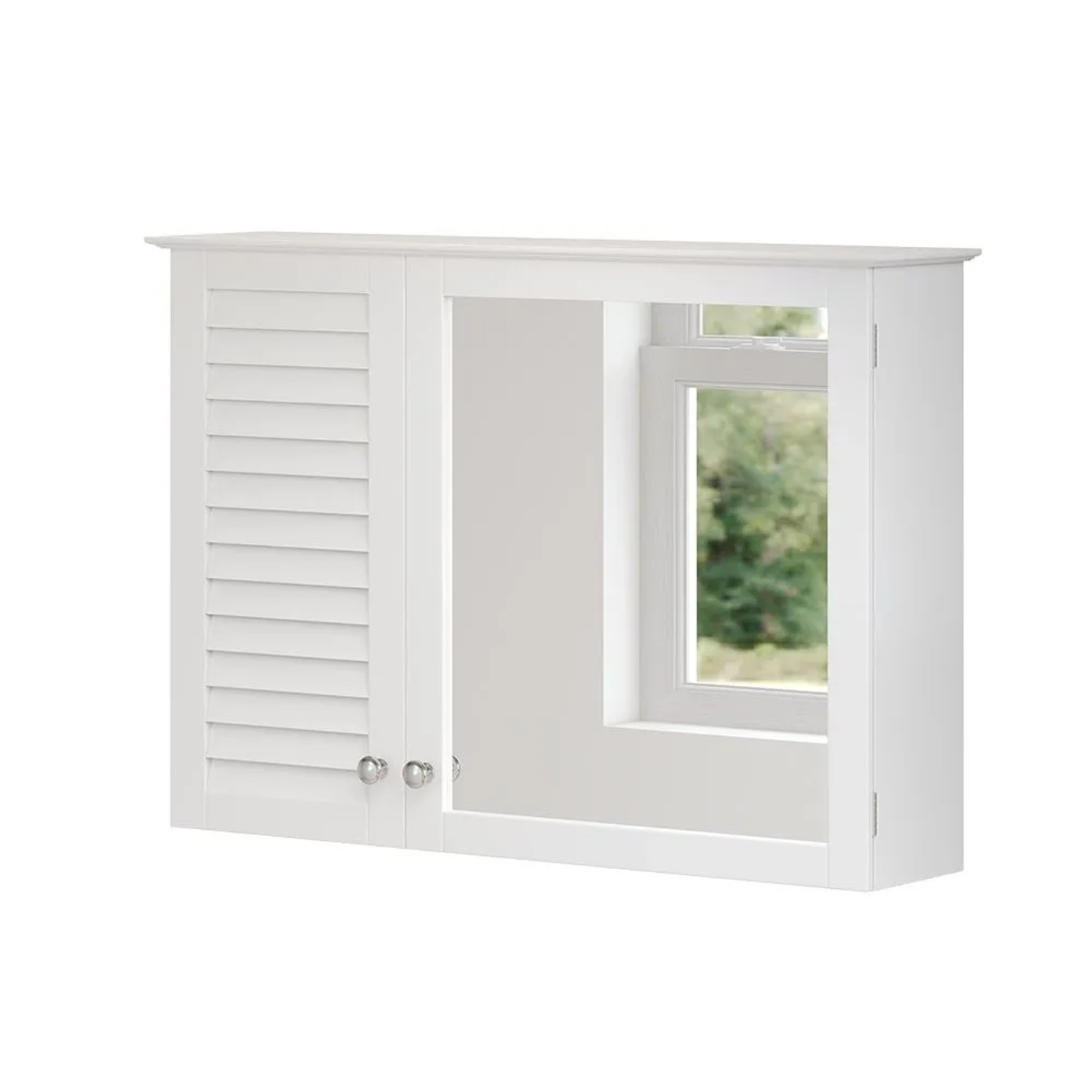 Vicco Badspiegelschrank Riad Weiß 68 x 48 mit 2 Türen