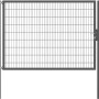 Anthrazitfarbenes Gartentor Flexo Plus, 250x180 cm, mit Doppelstabmatte und Pfosten.