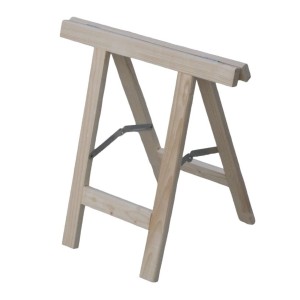Zusammenklappbarer Arbeitsbock aus Fichte, 50x50 cm, mit Latte. Ideal für Werkstatt und Hobby.