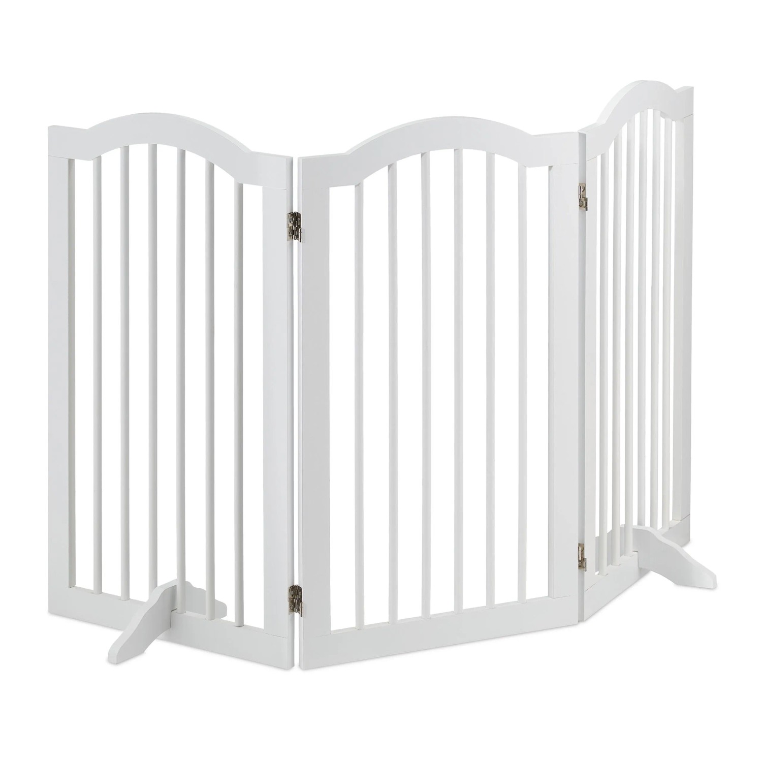 Relaxdays Absperrgitter MDF Bambus Weiß 92 cm x 154 cm x 30 cm 7,4 kg