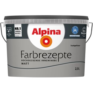 Alpina Farbrezepte Stadtgeflüster, matte Innenfarbe im 2,5 Liter Eimer.