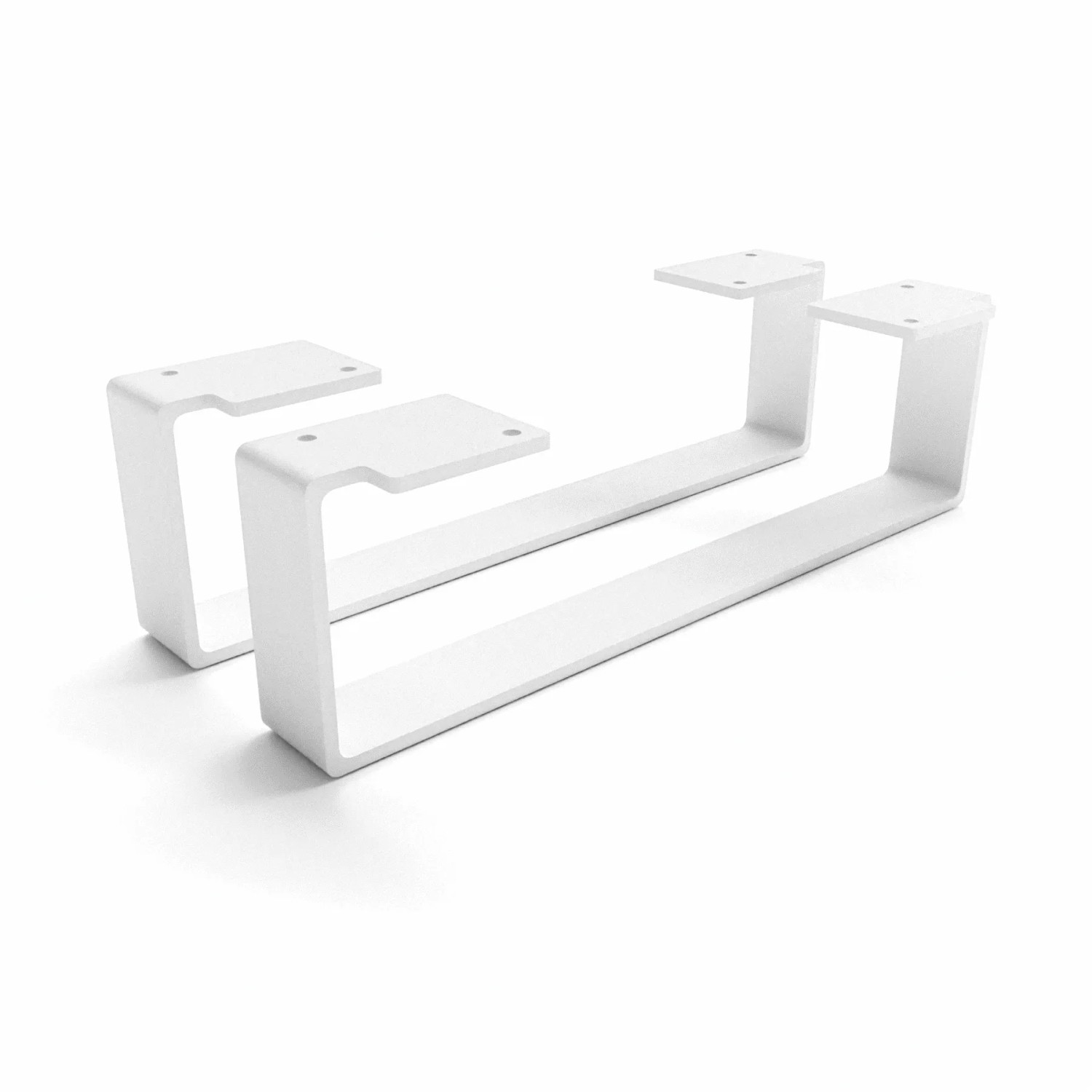 HEVVA Möbelfüße LUXEMBURG 10 cm Hoch 35 cm Tief 2er Set Weiß